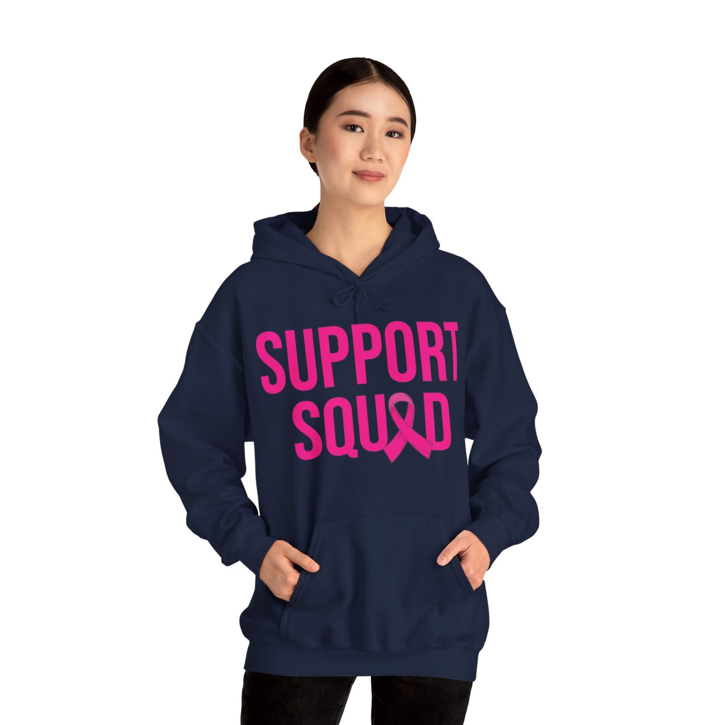 Support Squad Breast Cancer Warrior Awareness October Pink Hoodie