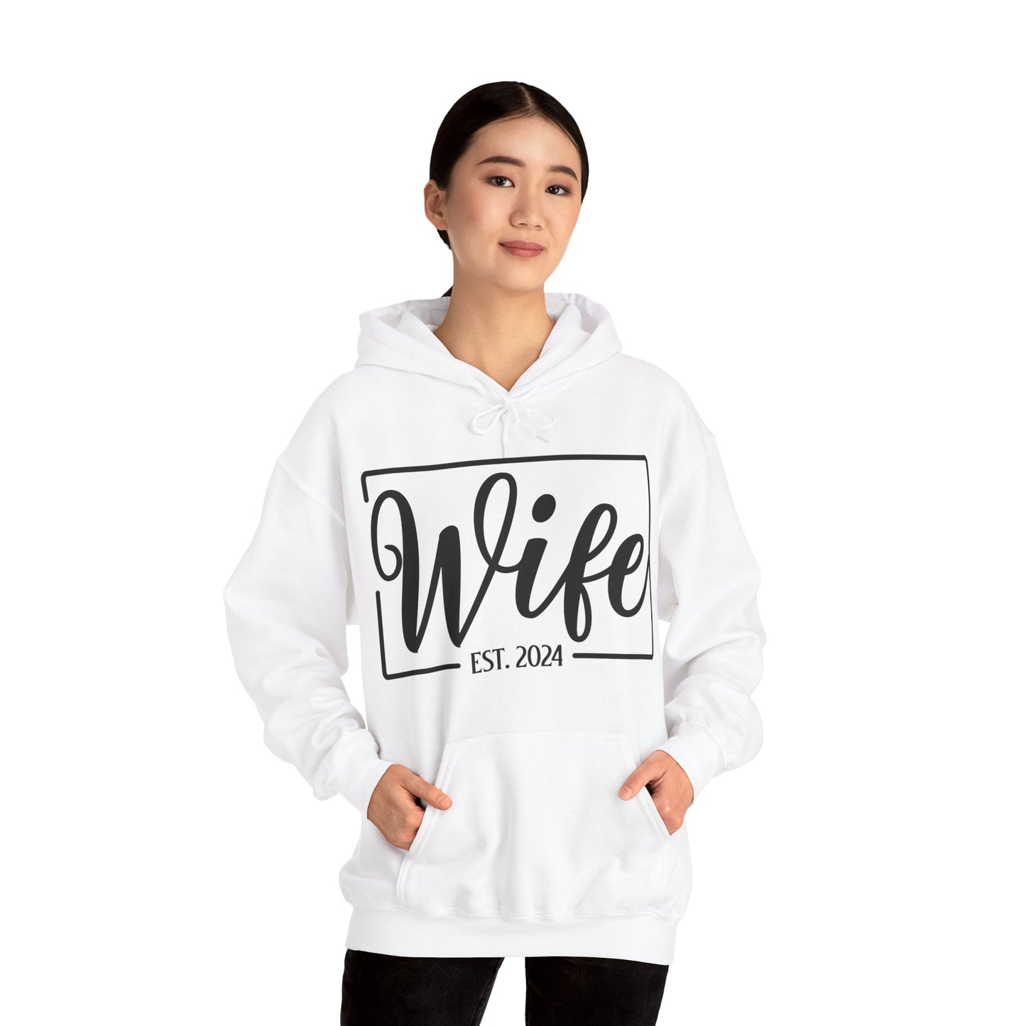 Wife Est 2024 Just Married Honeymoon Wedding Couples  Hoodie For Women Hoodie