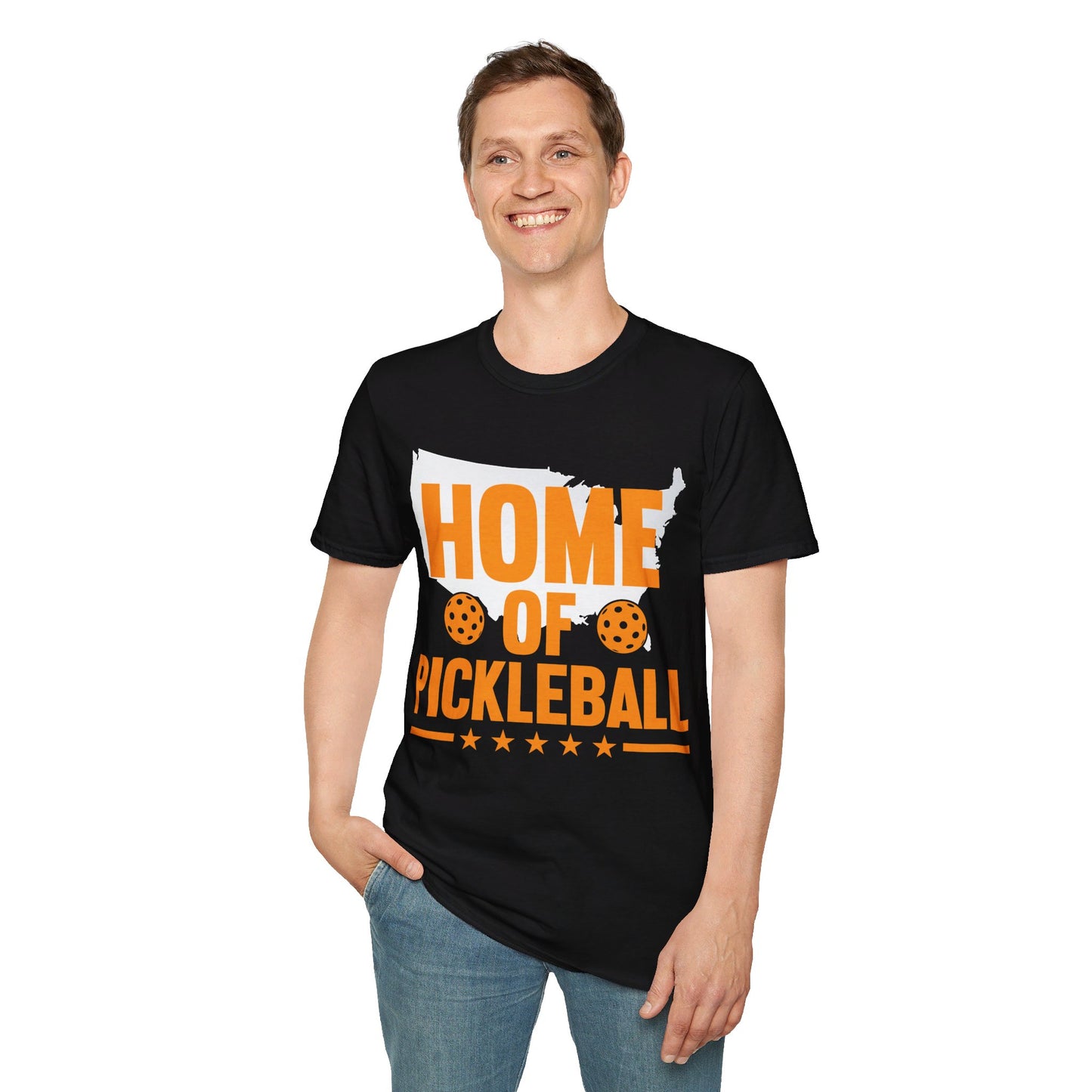 Home of Pickleball USA Map America T-Shirt For Men Women Kids