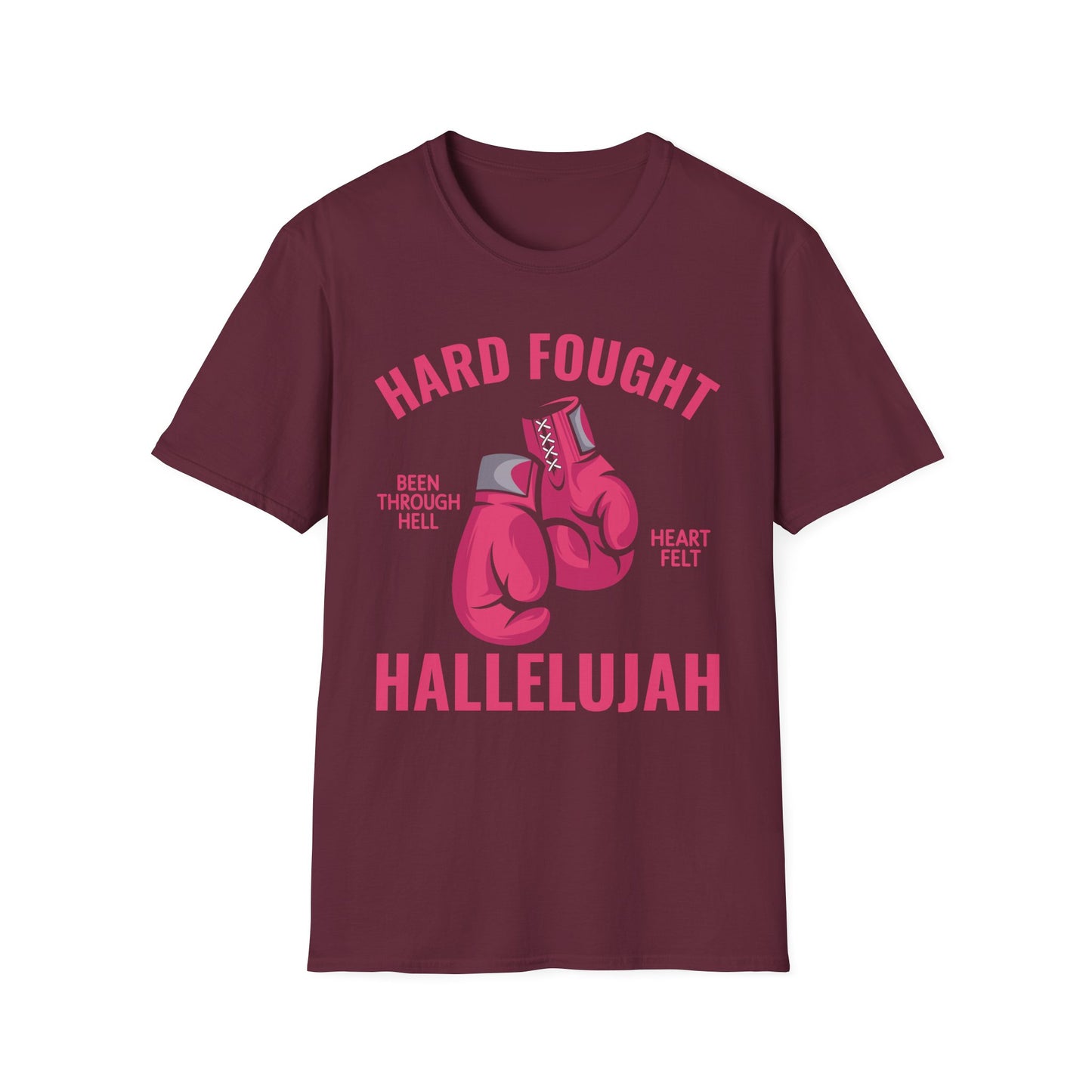 Hard Fought Hallelujah Praise Jesus Lake Christian T-Shirt For Men Women