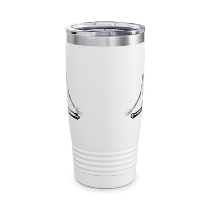 Funny Halloween Ideas  Meditating Skeleton Tumbler