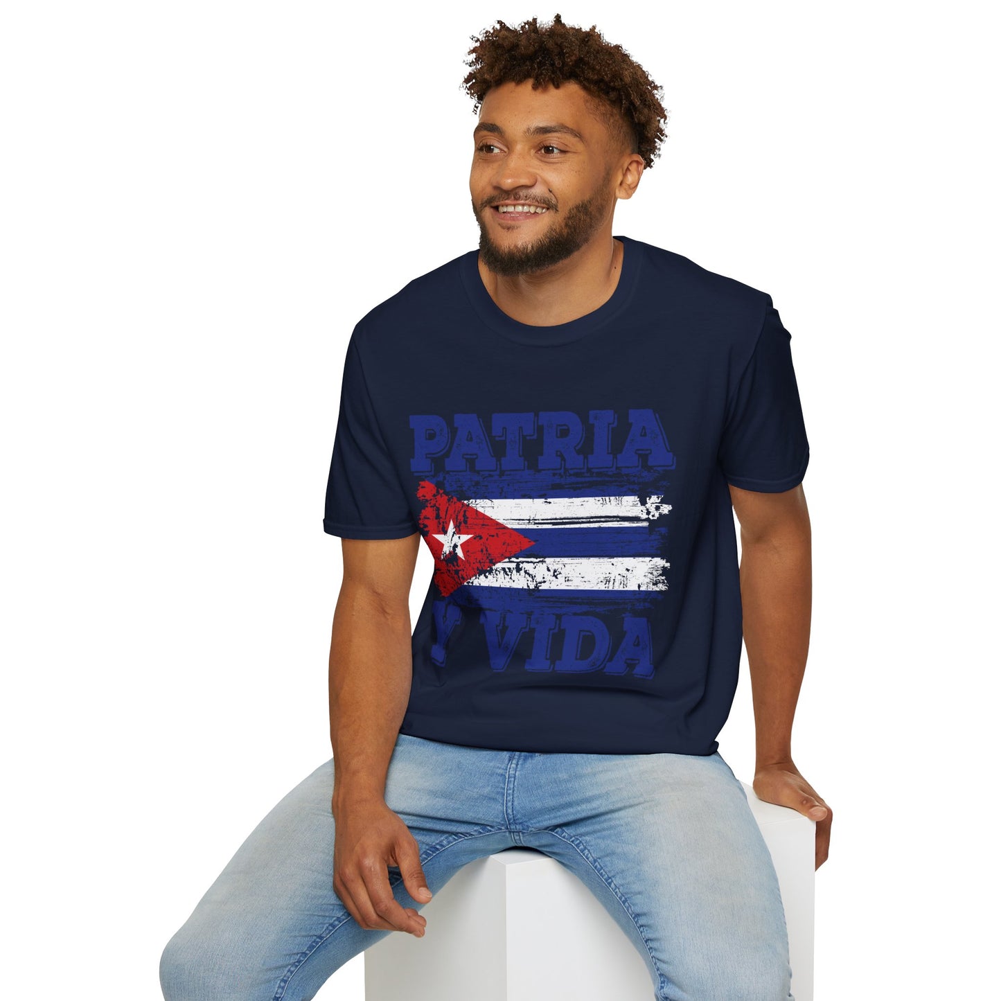Cuba Patria y Vida Flag Distressed Vintage Cuban Flag T-Shirt For Men Women