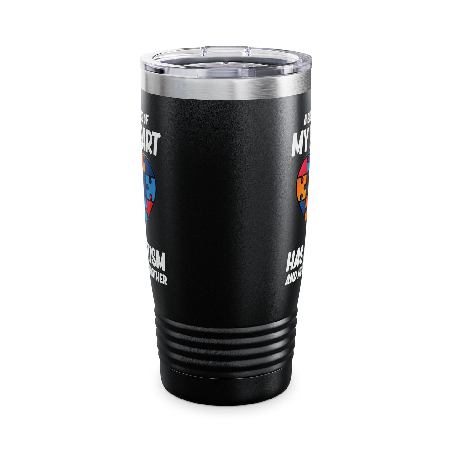 Big Peice Of My Heart Autism Awareness Sister Brother Autistic Kids Awareness Tumbler