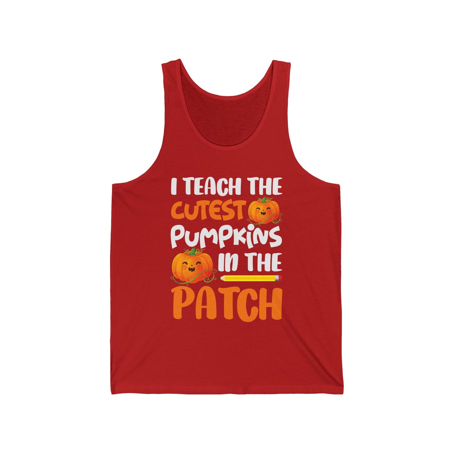 Funny I Teach The Cutest Pumpkins In The Patch Teacher Halloween Pumpkin Tank top For Men Women