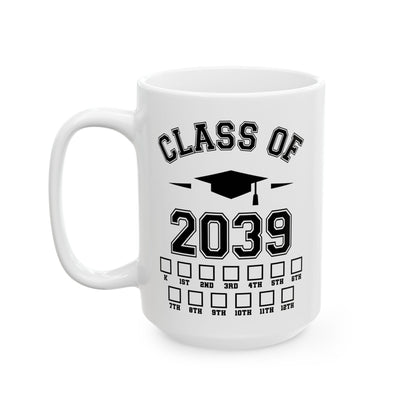 Funny Class of 2039 Grow With Me Kindergarten Back To School Coffee Mug