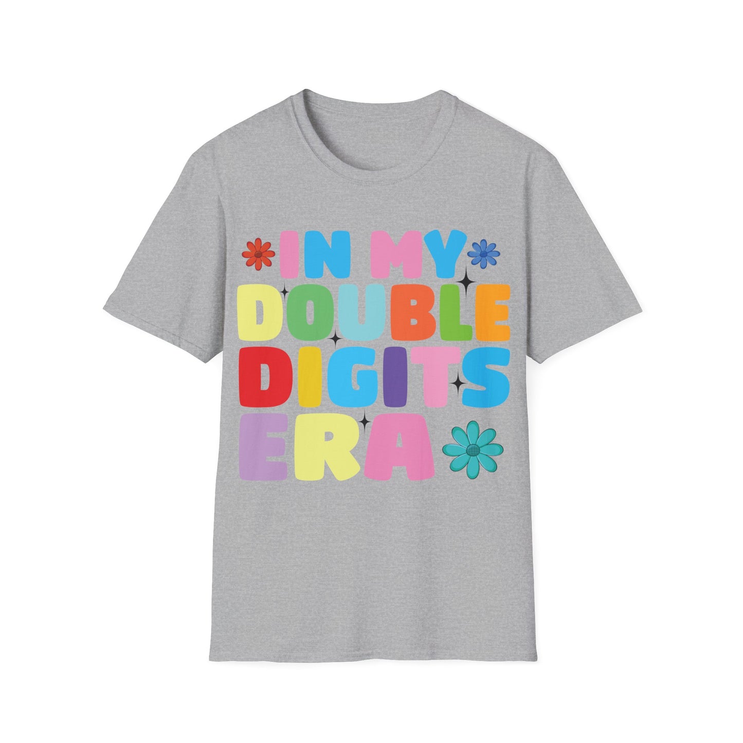 Funny In My Double Digits Era Retro 10 Year Old 10th Birthday Girl T-Shirt For Men Women Kids T-Shirt