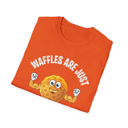 Funny Waffles Are Just Pancakes With Abs Breakfast Waffles Foodie Food Lovers T-Shirt