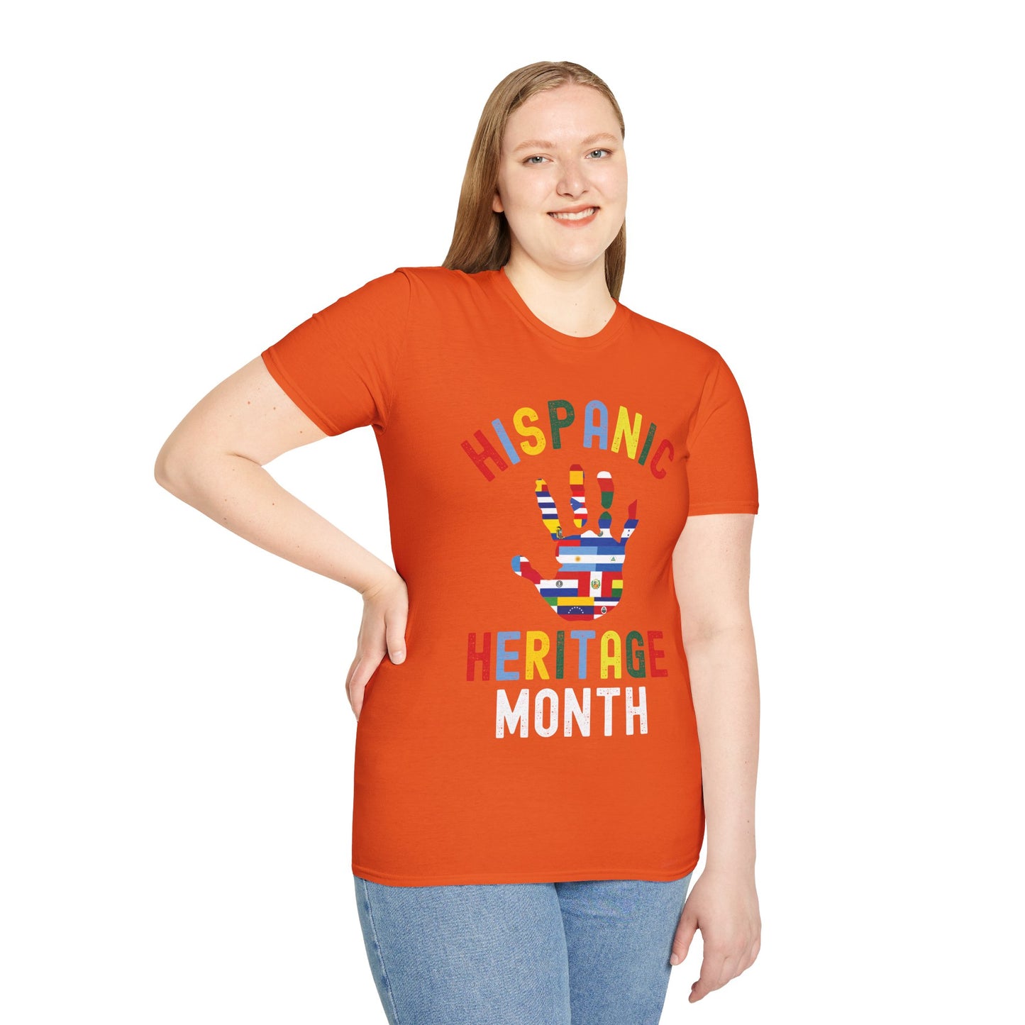 Hispanic Heritage Month Hand Flags Countries  T-Shirt Men Women Kids