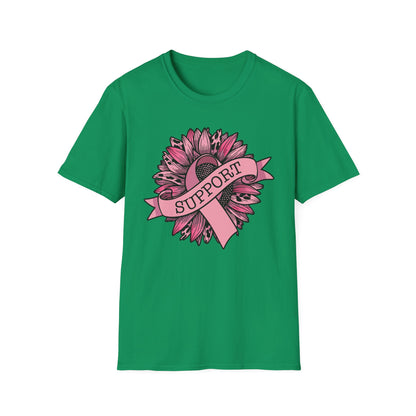 Sunflower Pink Breast Cancer Awareness Women Warrior T-Shirt For Men Women