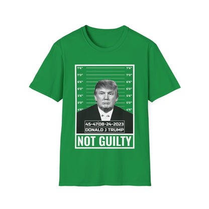 Donald Trump Police Mugshot Not Guilty President Legend 45 47 T-Shirt For Men Women