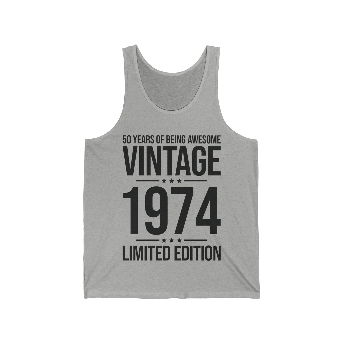 50 Year Old Gifts Vintage 1974 50 Years Awesome 50th Birthday Tank Tops