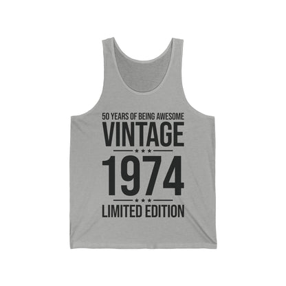 50 Year Old Gifts Vintage 1974 50 Years Awesome 50th Birthday Tank Tops