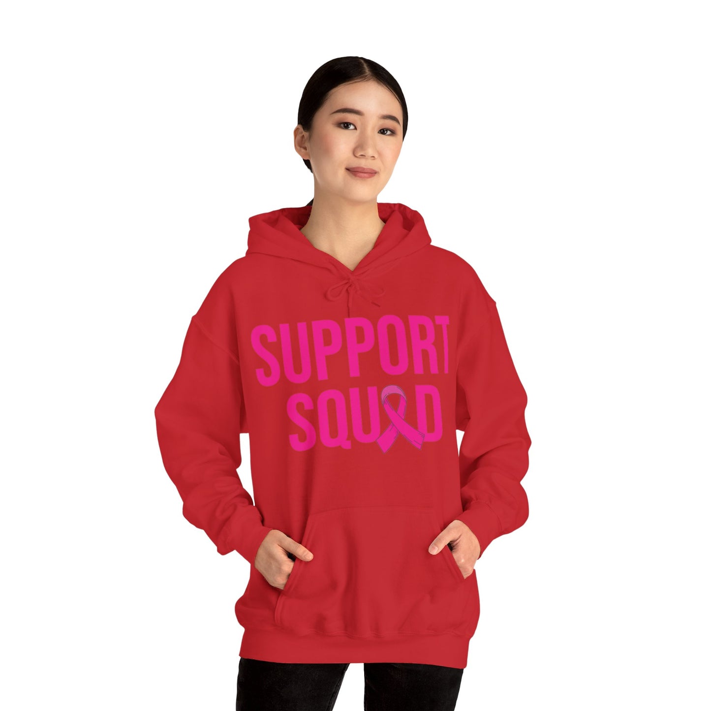 Support Squad Breast Cancer Warrior Awareness October Pink Hoodie