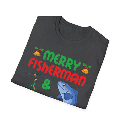 Funny Bass Fishing Merry Fishmas And Happy New Year Christmas Xmas T-Shirt