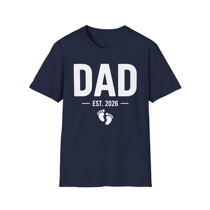 Funny Dad Est 2026 To Be Gifts First Time Dad New Daddy T-Shirt For Men