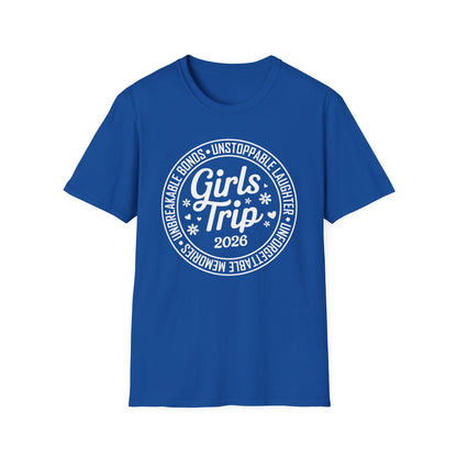 Funny Girls Trip 2026 Friends Weekend Sisters Vacation Matching T-Shirt For Women
