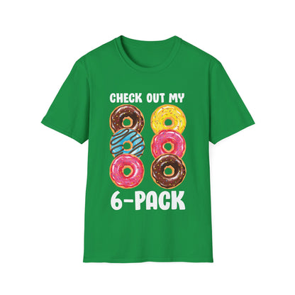 Funny Check Out My Six Pack Donut Gym Foodie T-Shirt