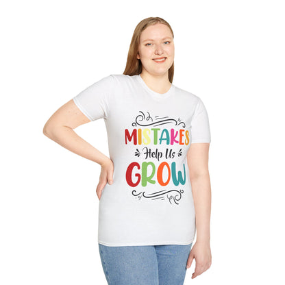 Mistakes Help Us Grow Teacher Student Funny Back To School T-Shirt