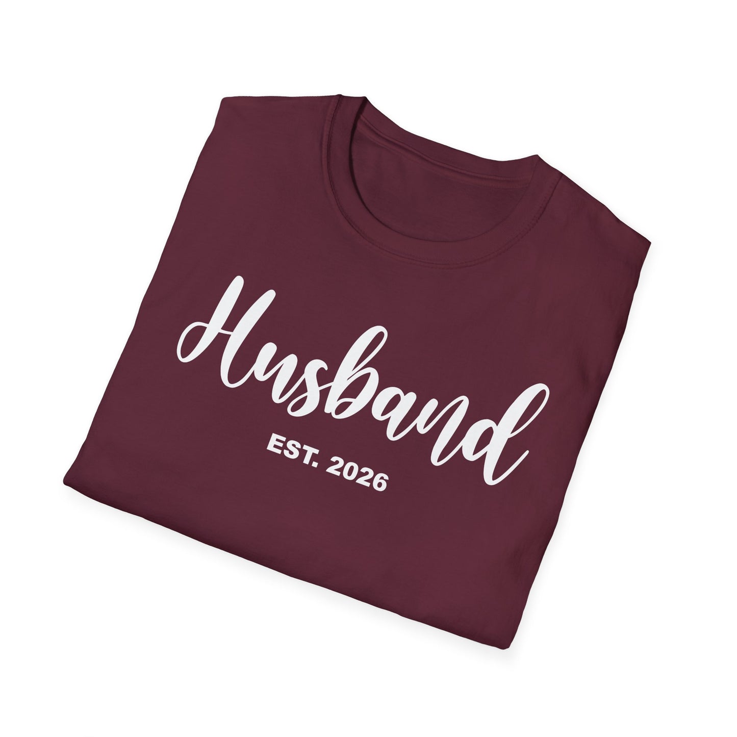 Husband Est 2026 Married Hubby Wife Honeymoon Couple Wedding T-Shirt