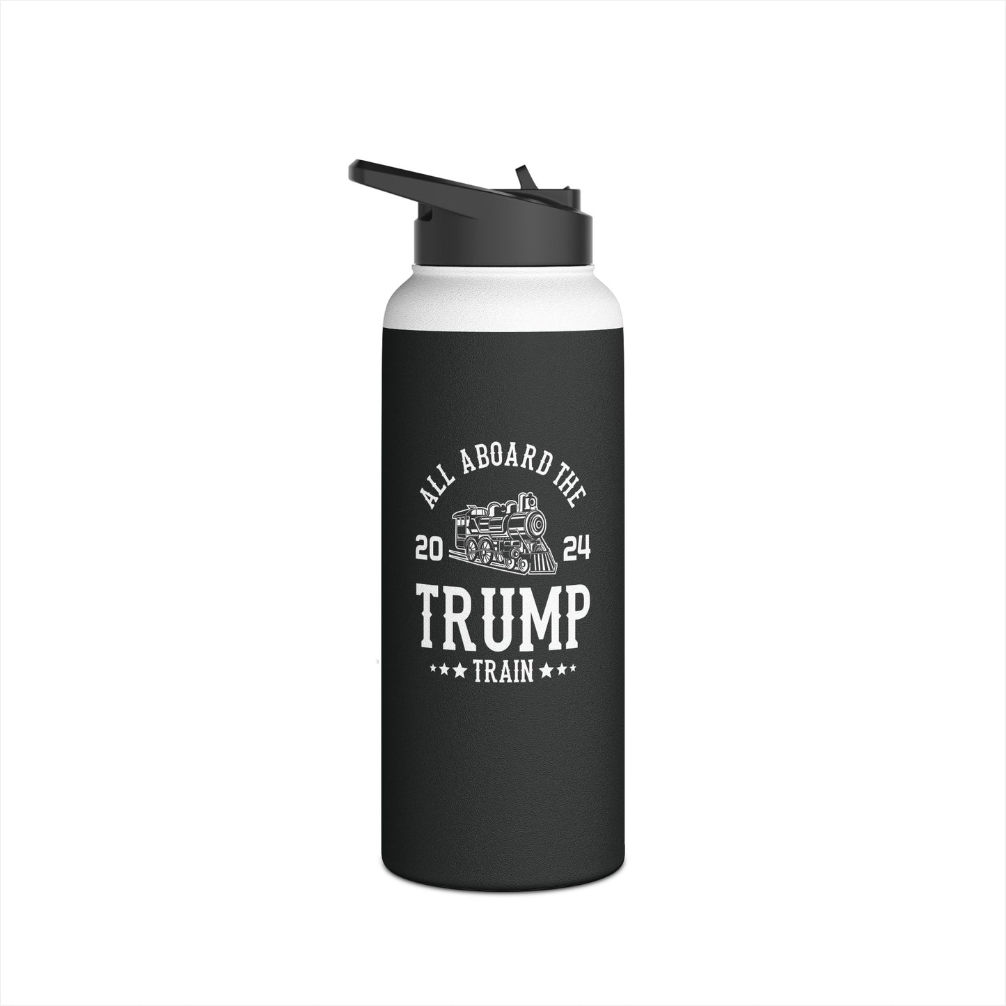 Pro-Trump All Aboard Train Trump 2024 Bottle Water Bottle Men Women