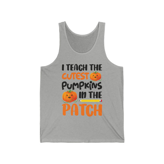 Funny I Teach The Cutest Pumpkins In The Patch Teacher Halloween Pumpkin Tank top For Men Women