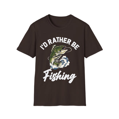 I'd Rather Be Fishing Fisherman Fathers Day Tshirt Men Women