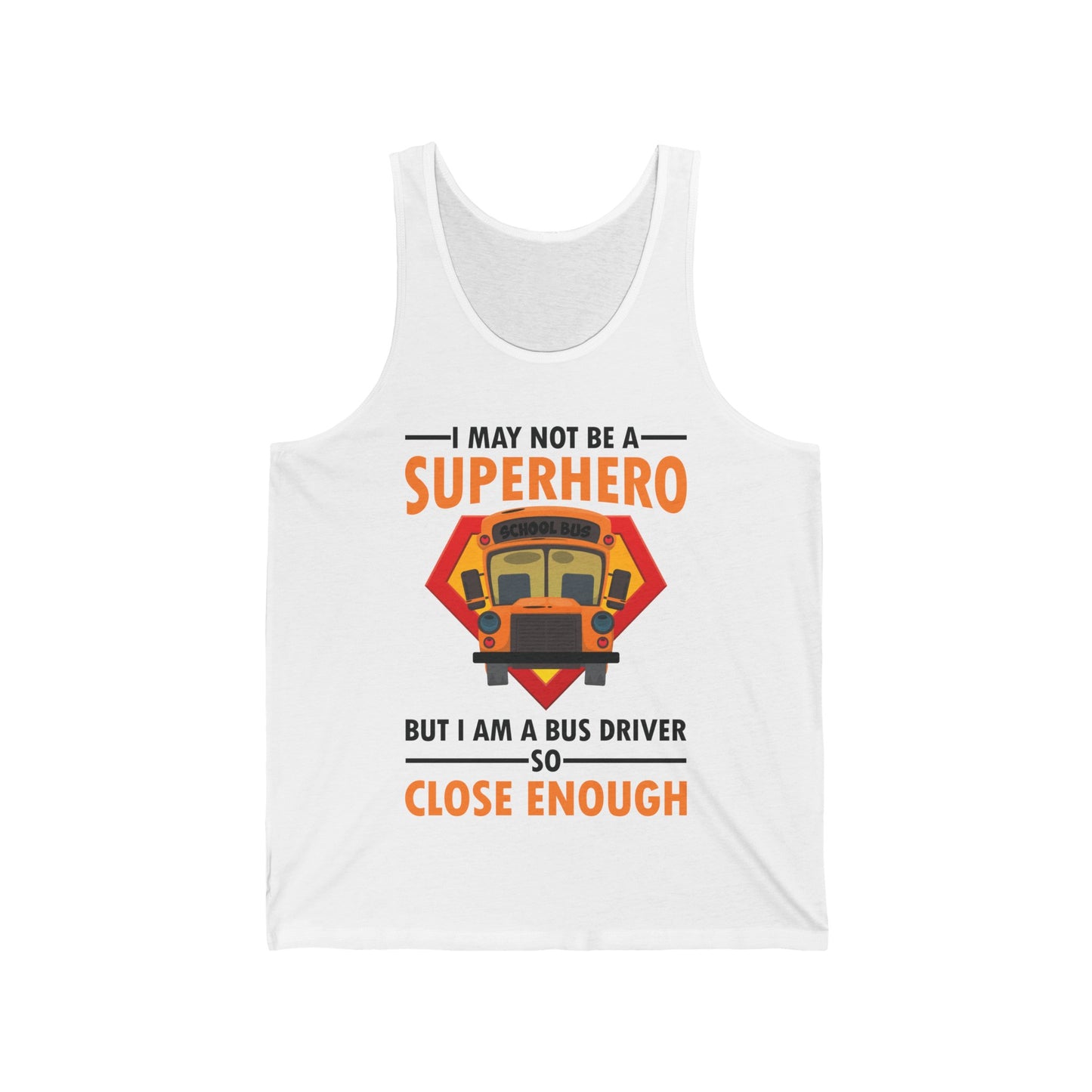 Superhero School Bus Driver Tank Top Funny Bus Driver Tank Top