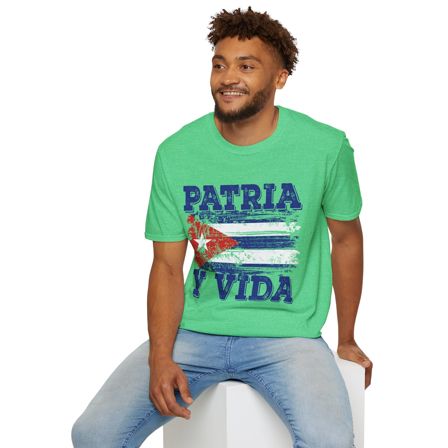 Cuba Patria y Vida Flag Distressed Vintage Cuban Flag T-Shirt For Men Women