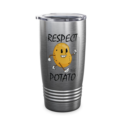 Funny Respect The Potato Gift Men Cute Root Vegetable Lovers Vegan Tumbler For Men Women Tumbler