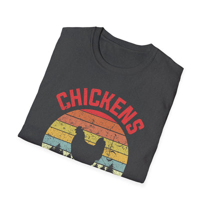 Funny Chickens The Pet That Poops Breakfast Vintage Farm T-Shirt Men Women