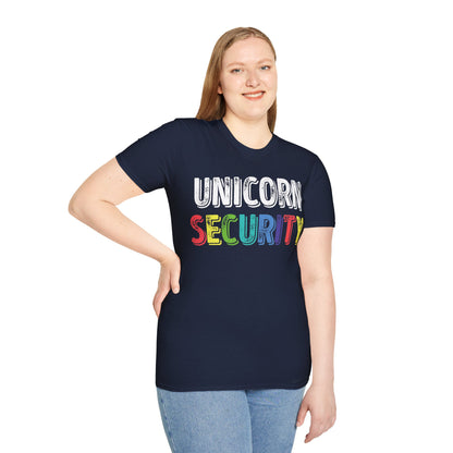 Funny Unicorn Security Costume Police T-Shirt Men Women Kids