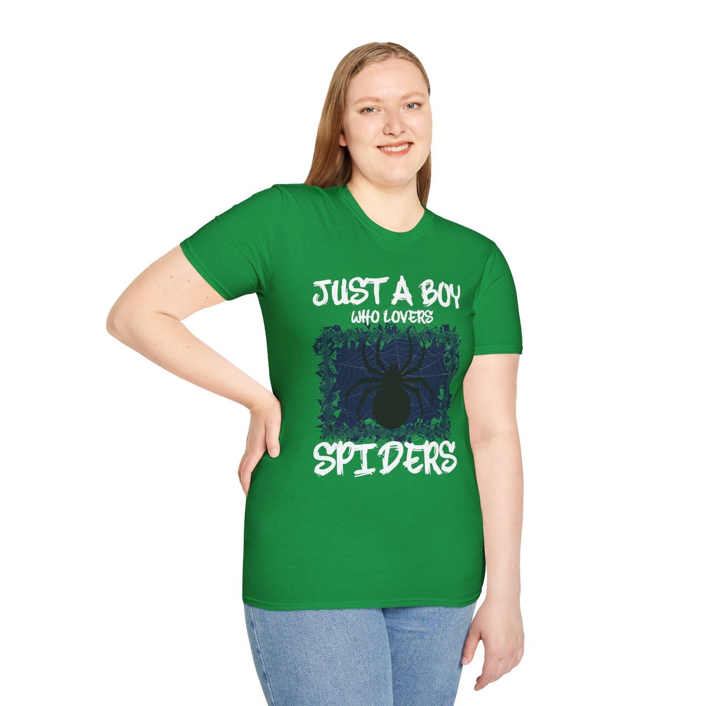 Just A Boy Who Loves Spiders Retro Spider Lover T-Shirt For Men Kids T-Shirt