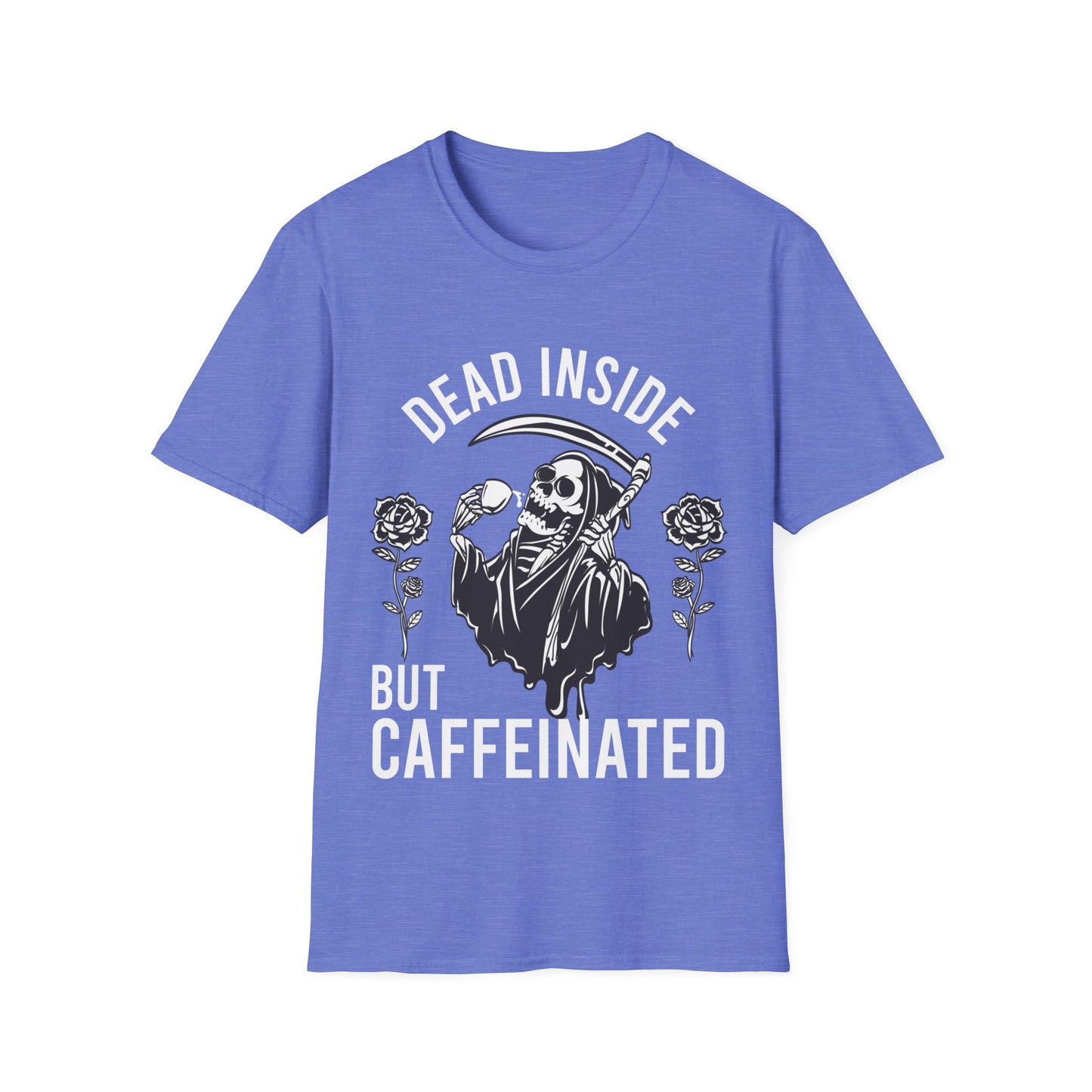 Funny Dead Inside But Caffeinated Skeleton Coffee Lover Drink Morning T-Shirt