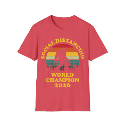 Bigfoot Social Distancing World Champion 2026 T-shirt For Men Women