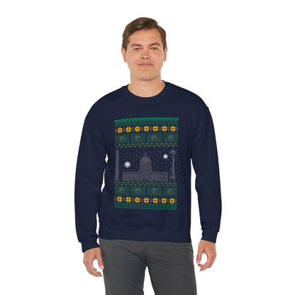 I Love Washington Christmas Santa, Reindeer Funny Ugly Christmas Jumper Sweatshirt