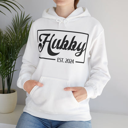 Hubby Est 2024 Just Married Honeymoon Wedding Couples Hoodie For Men Hoodie