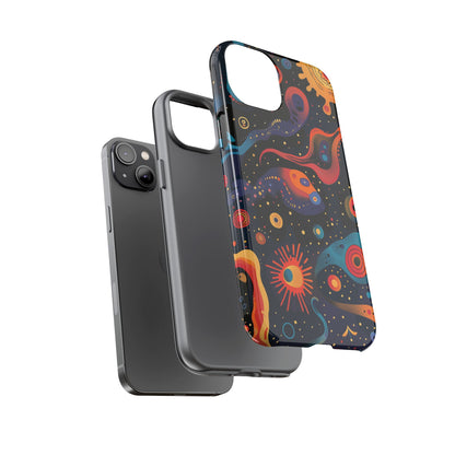 Space Oddity Pattern iPhone 13 14 15  16 Pro Max Plus Case Wireless Charging Compatible Tough Cases Protection, Magnetic Phone Case for iPhone Classic Series