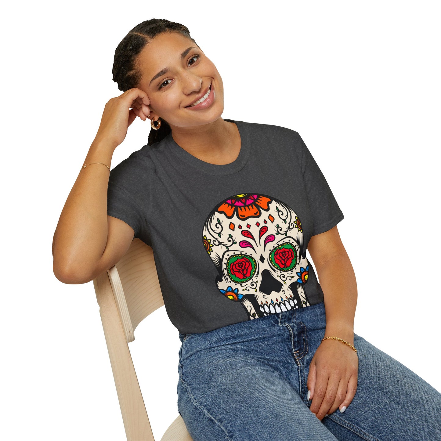 Sugar Skull Dia De Los Muertos Costume Halloween Day Of Dead T-Shirt