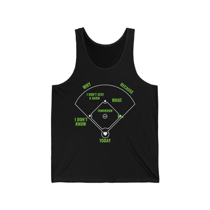 Who's on First Funny Baseball Positions Names Dark Tank Top For Men Women Tank Top