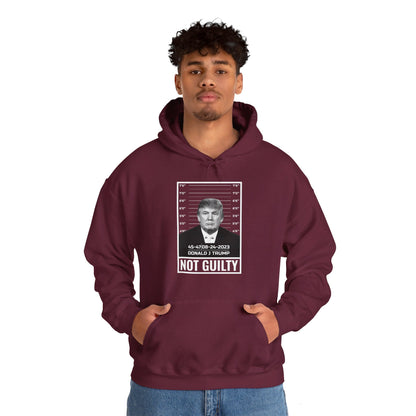 Donald Trump Police Mugshot Not Guilty President Legend 45 47 Hoodie For Men Women Hoodie