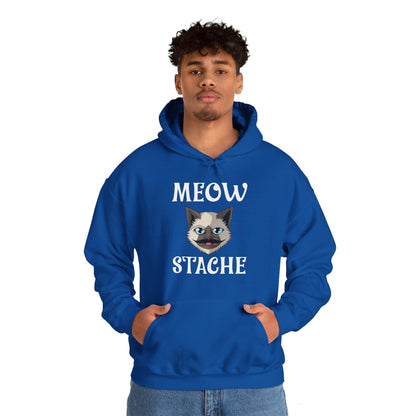 Meowstache Cat Mustache Moustache Beard Bearded Kitten Lovers Hoodie For Men Women Hoodie