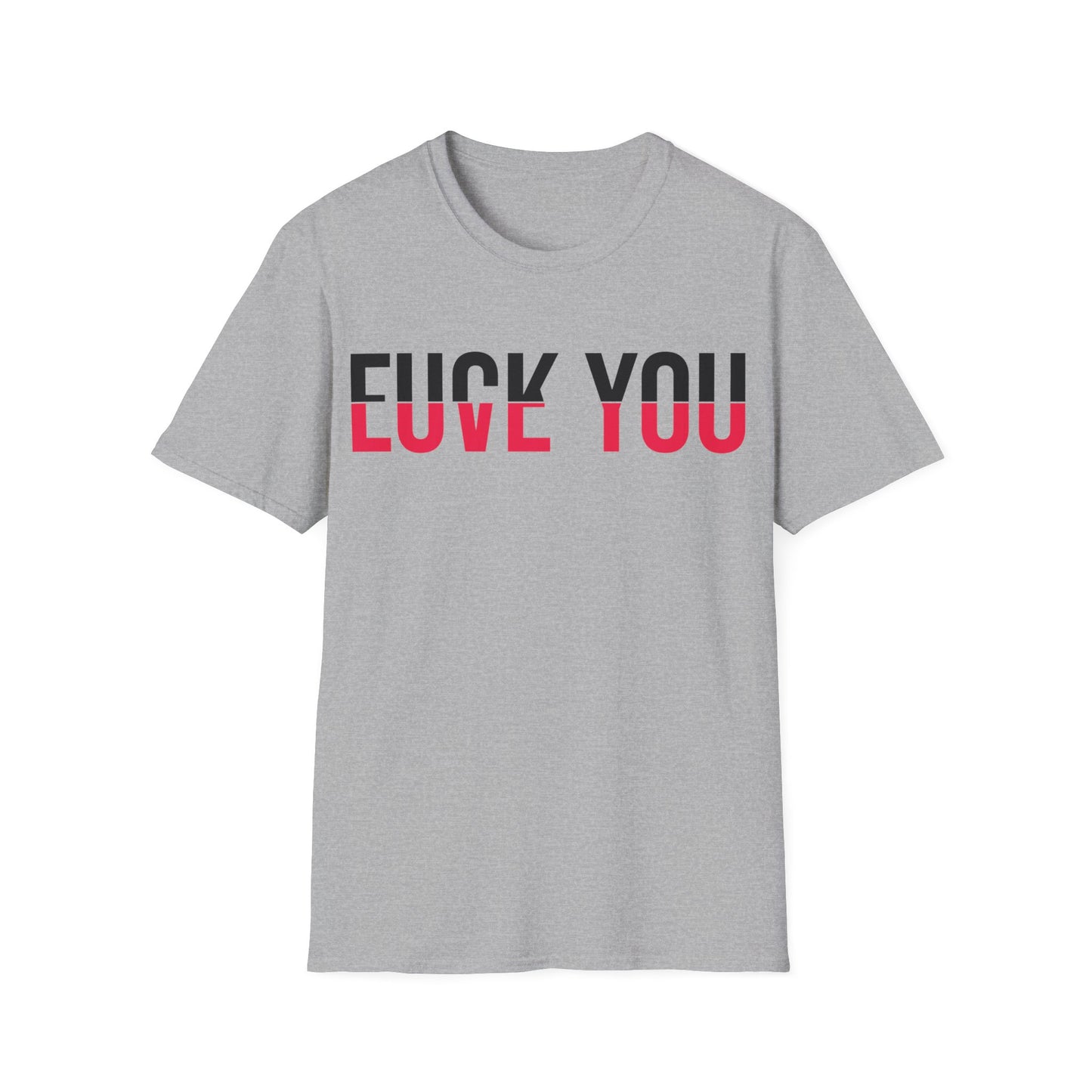 Love You Fck You Love and Hate Cross Word T-shirt For Men Women T-Shirt