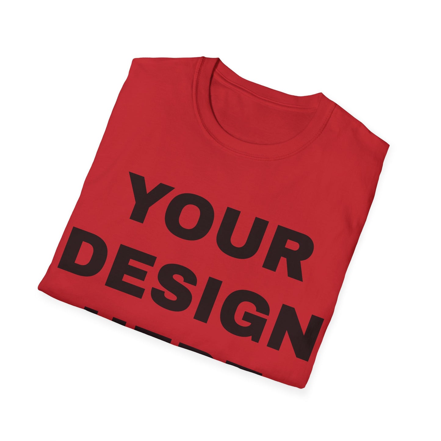 Custom Text Personalized Your Design on Unisex Softstyle T-Shirt