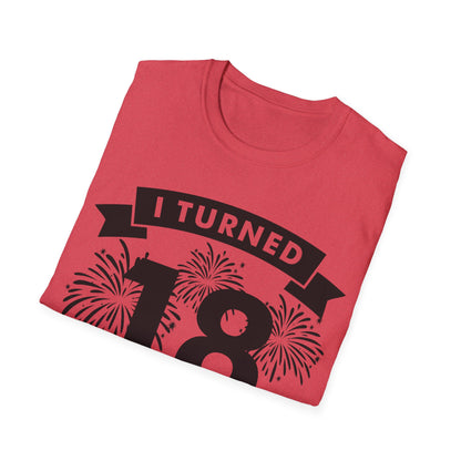 Funny I Turned 18 In 2026 18th Birthday Party Gift T-Shirt For Men Women