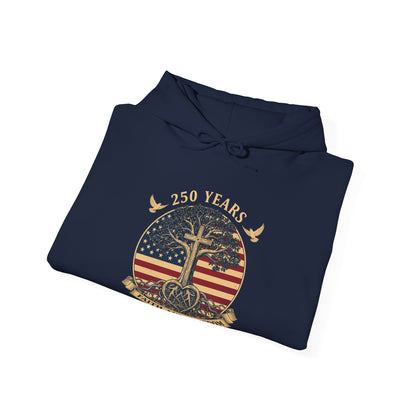 250 Years Faith and Freedom Christian USA 250th Anniversary Hoodie