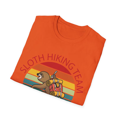 Retro Sloth Hiking Team We'll Get There When We Get There Hikers Hiking T-Shirt