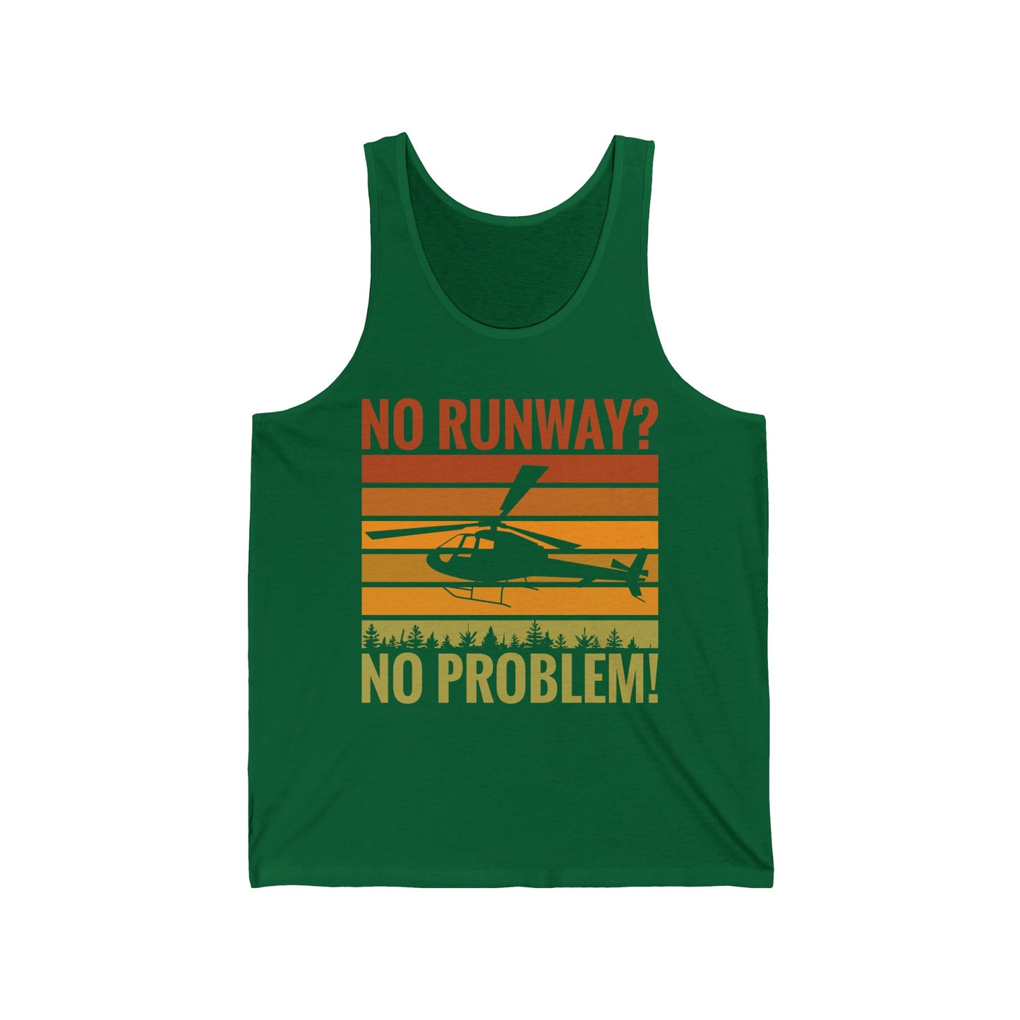 Funny No Runway No Problem Helicopter Pilot Cool Flying Helicopter Tank Top Gift Men Women Tank Top