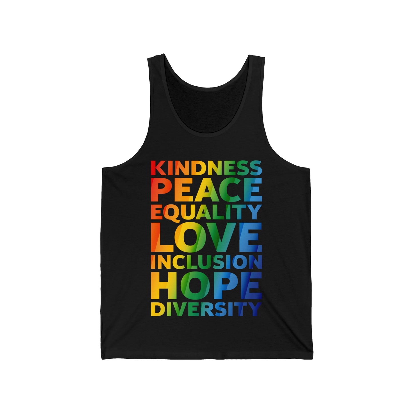 Kindness Equality Love LGBTQ Rainbow Flag Gay Pride Ally Tank tops