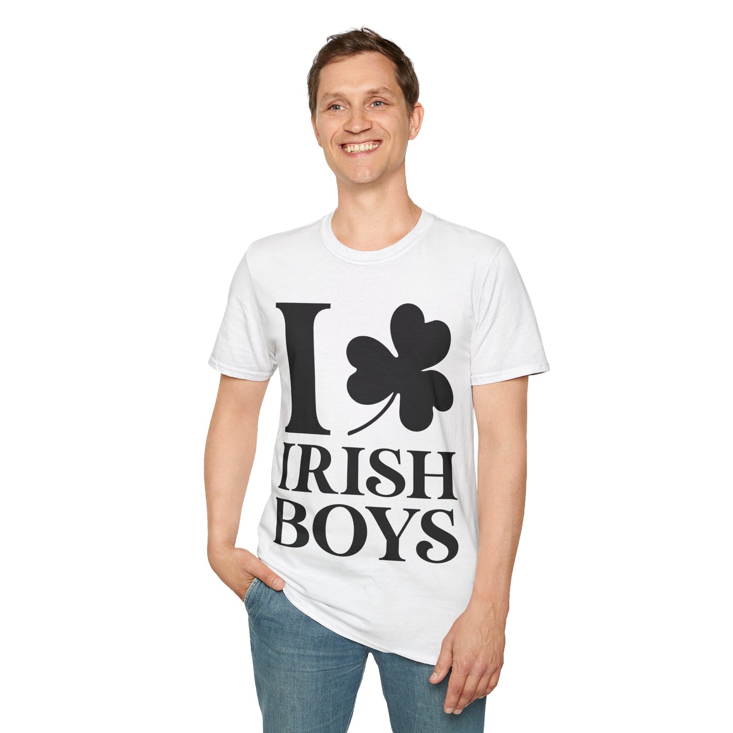 Funny I Love Irish Boys Shamrock St Patricks Day T-Shirt For Men Women T-Shirt