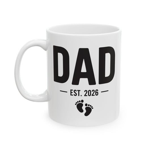 Funny Dad Est 2026 To Be Gifts First Time Dad New Daddy Coffee Mug For Men